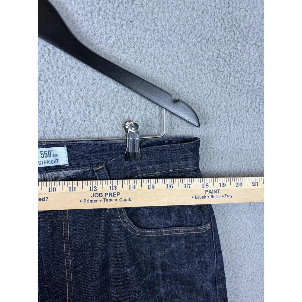 Levis 559 Jeans Mens 34x30 Blue Dark Wash Relaxed Straight Stretch Denim Men